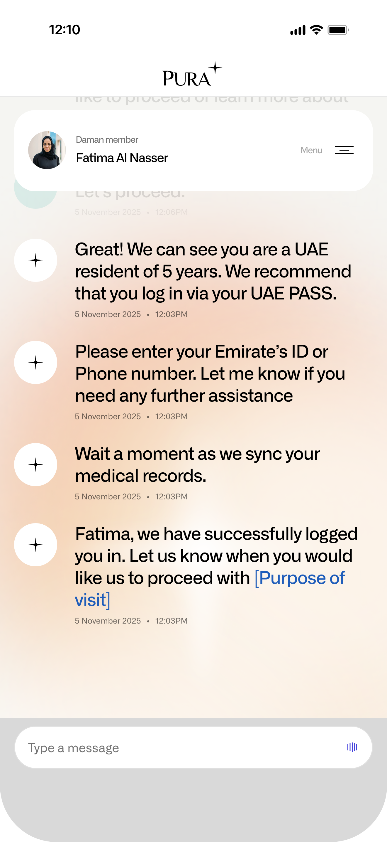 UAE PASS Modal — Login Success
